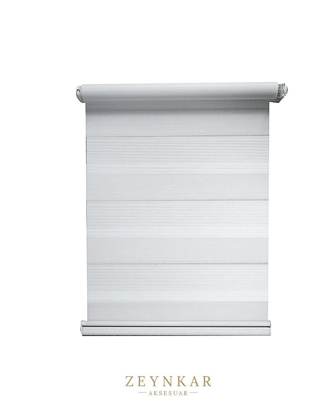 Linadora Zebra Stor Plise Beyaz 60x200 cm - 60x200 cm