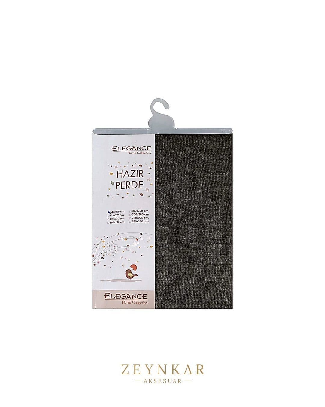 Milpa Keten Fon Perde Gri - 140x270 cm