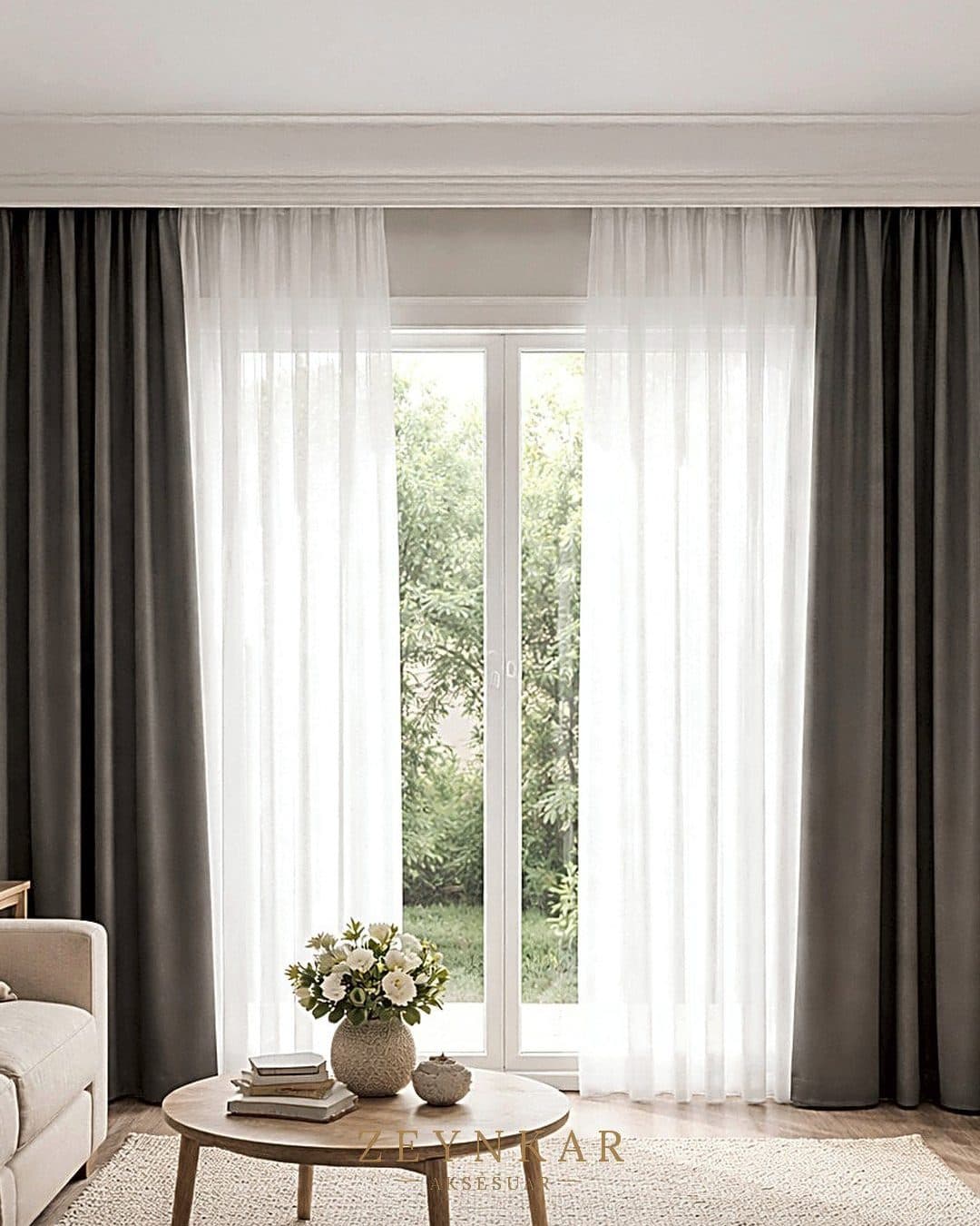 Premier Home Assos Fon Perde Gri - 140x270 cm