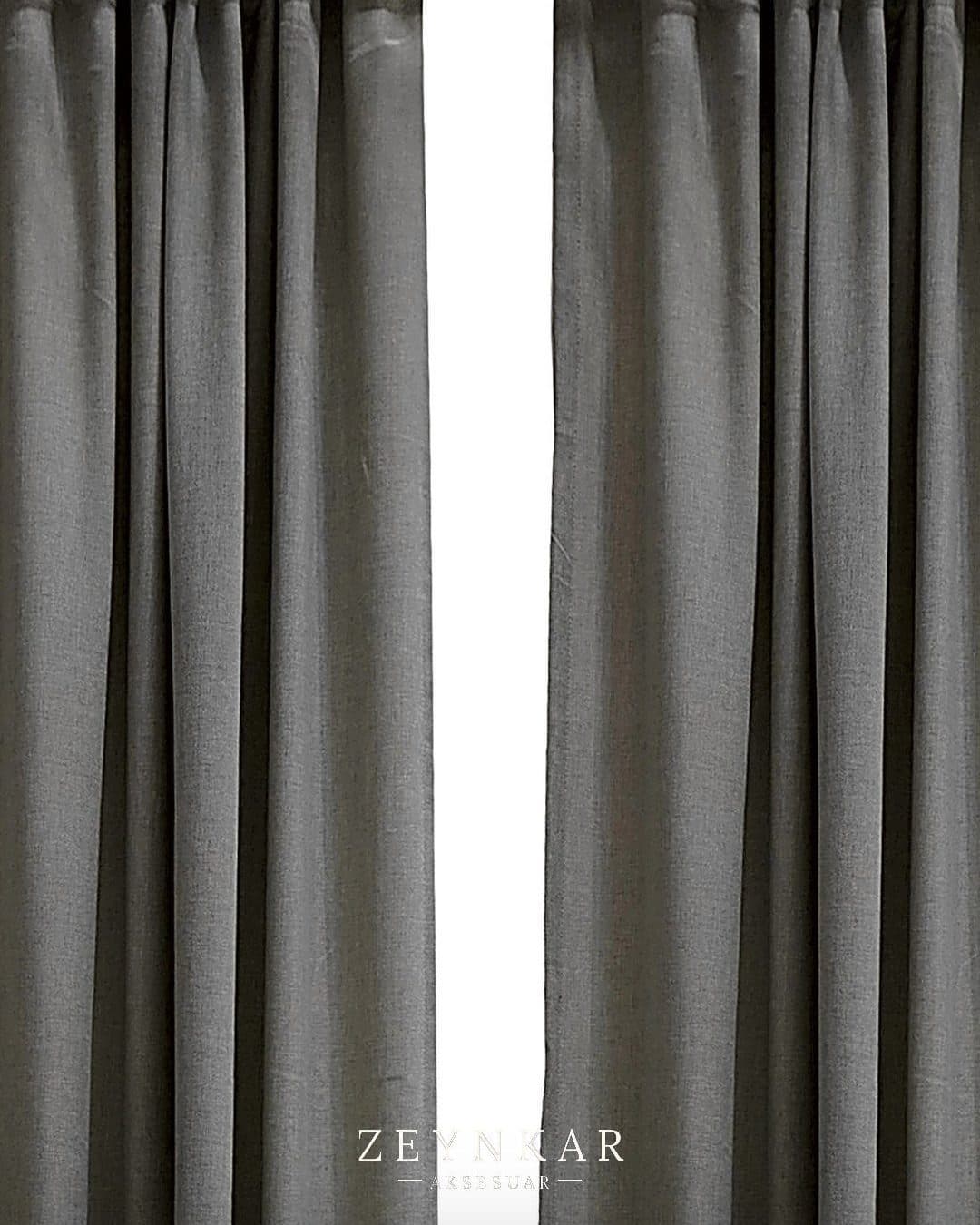 Elegance Eco Blackout Fon Perde Gri - 140x270 cm