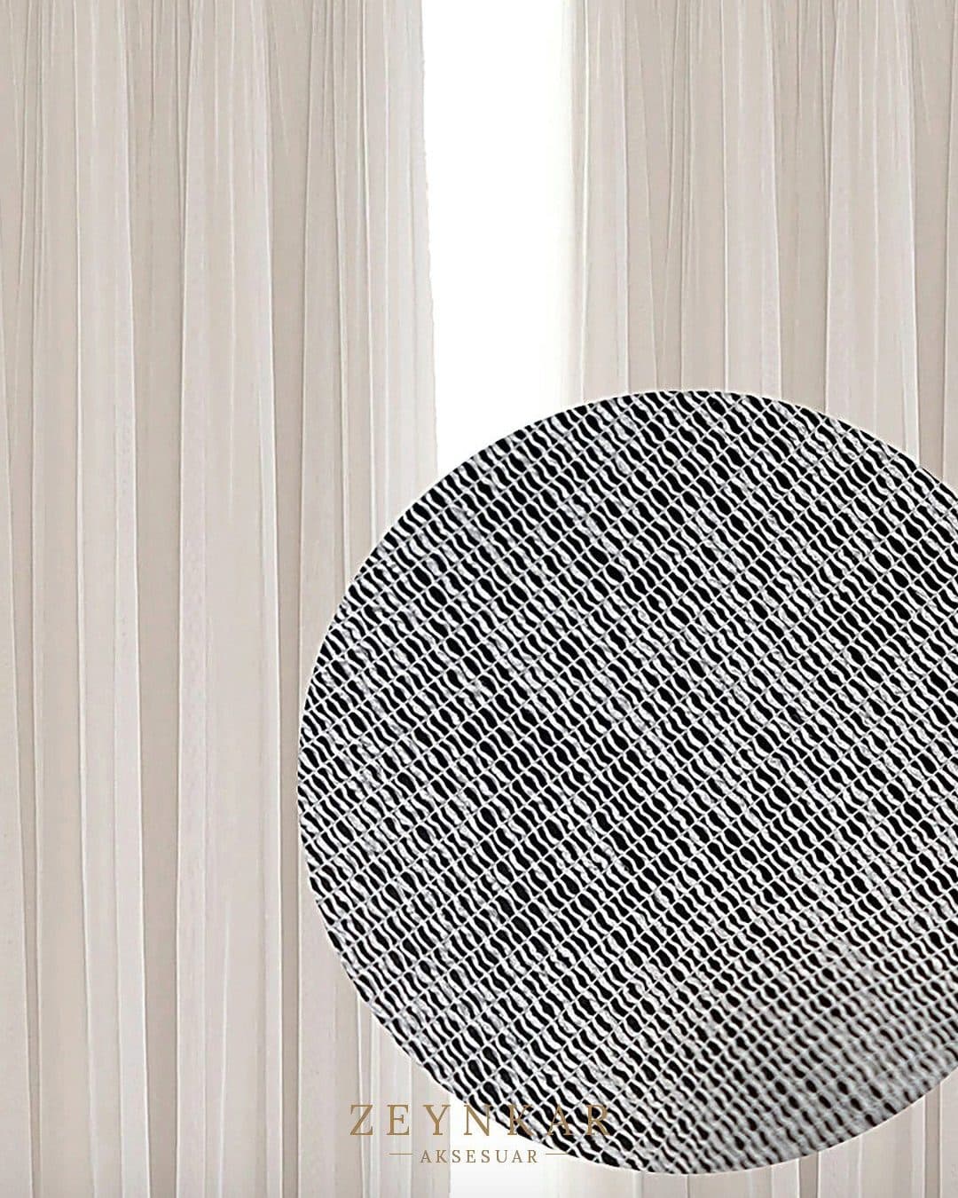 Premier Home Dore Tül Kırık Beyaz 300x270 cm - 300x270 cm