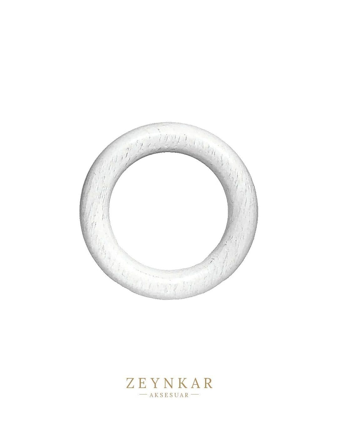 Linadora Ahşap Halka Eskitme Beyaz 28 mm - 28 mm