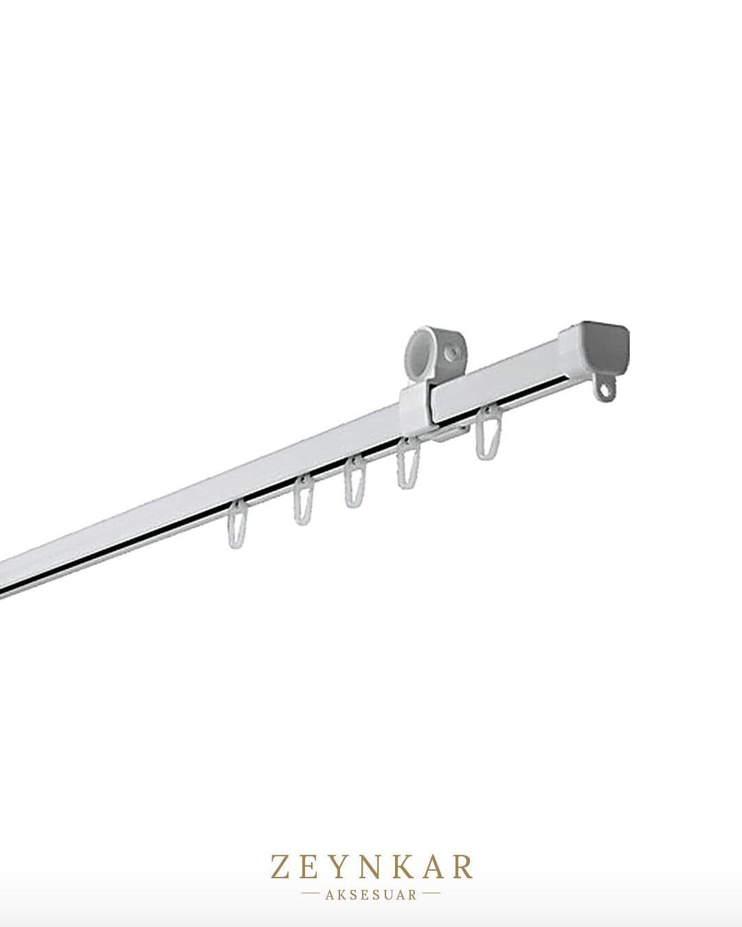 Linadora U Biçimli Perde Rayı 240 cm Beyaz - 240 cm