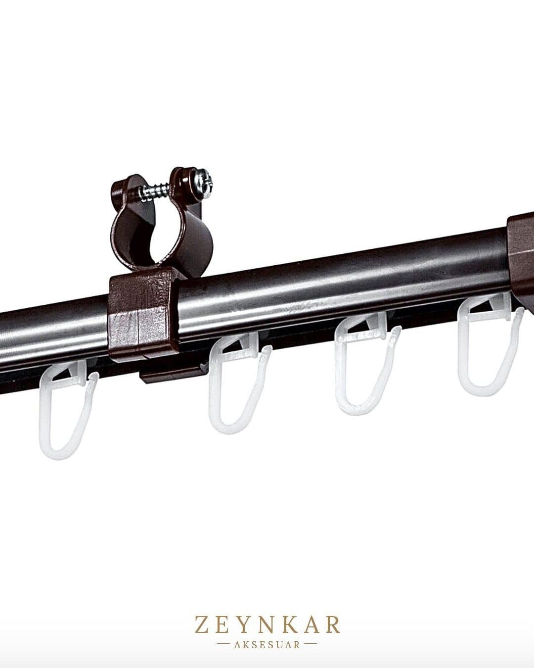 Linadora U Biçimli Perde Rayı 110 cm Ceviz - 110 cm