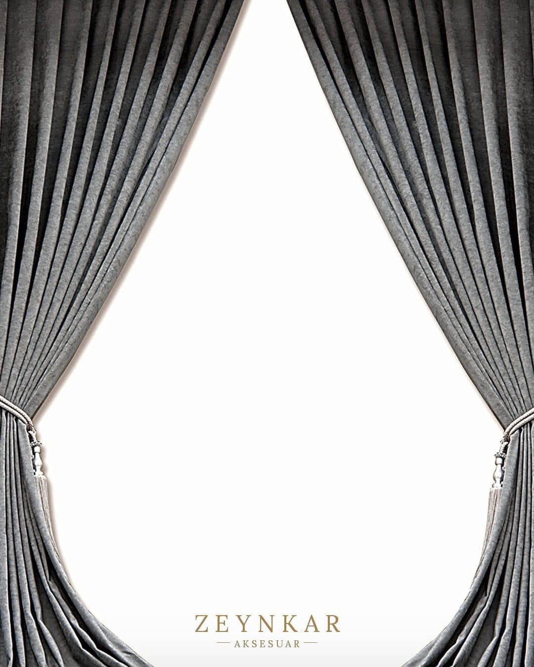Premier Home Sedef Süet Fon Perde Gri 170x270 cm - 170x270 cm