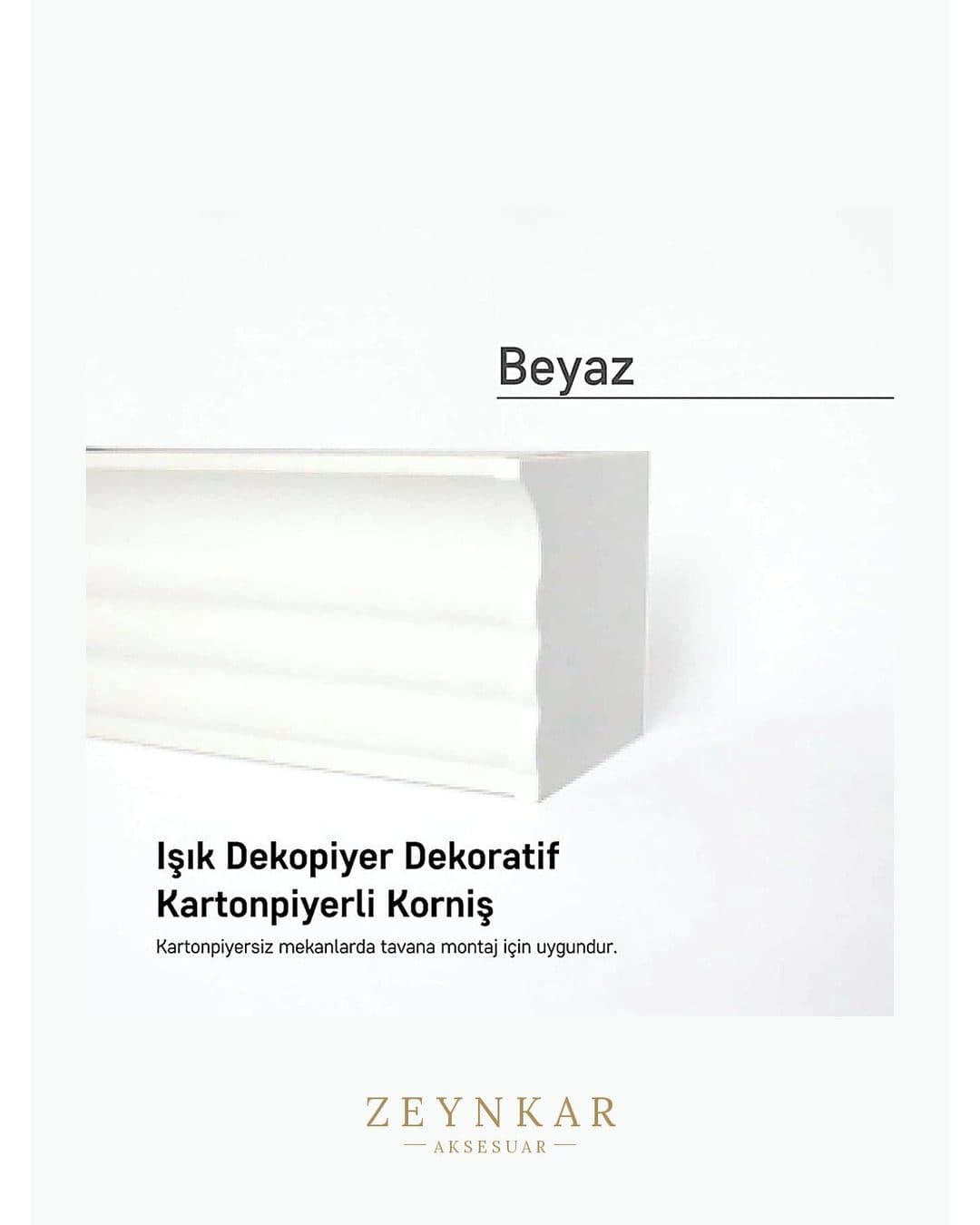 Slimflex Işık Panolu Perde Rayı Beyaz 150 cm - 150 cm