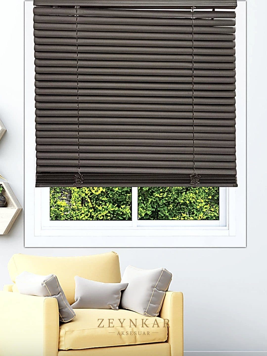 Linadora PVC Jaluzi 25 mm 60x160 cm Antrasit - 60x160 cm