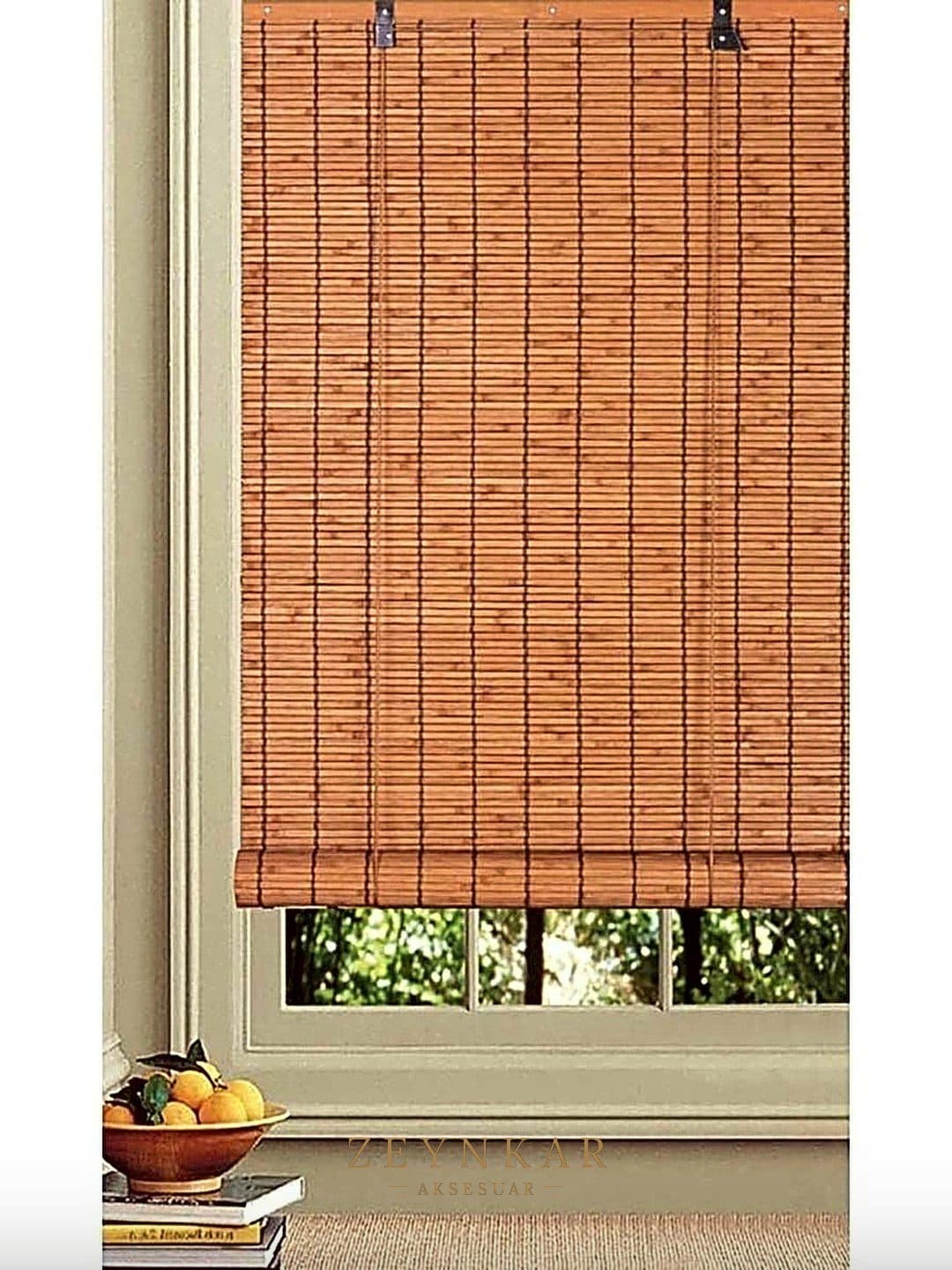 Linadora Terrakota 60x160 cm Bambu Stor Açık Kahve - 60x160 cm