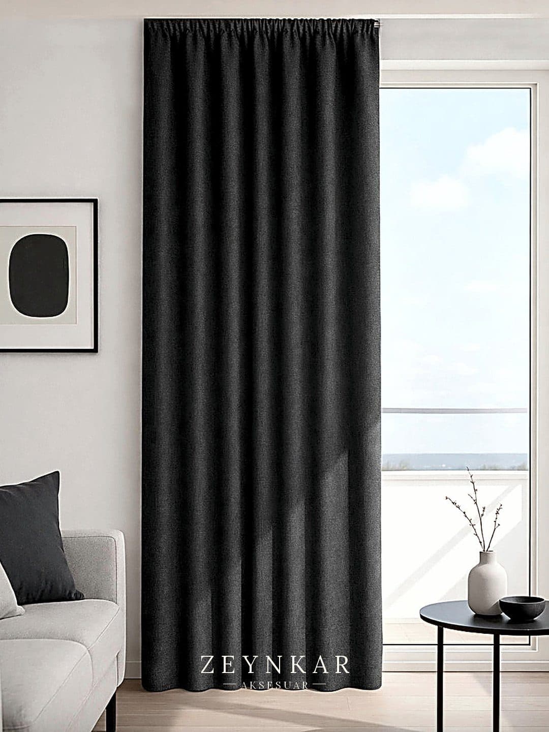 Premier Home İbiza Fon Perde Antrasit - 140x270 cm