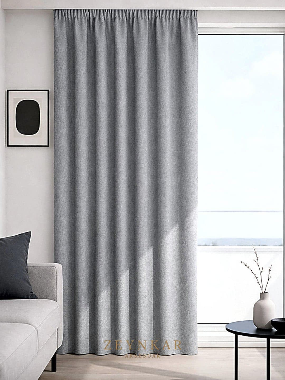 Premier Home İbiza Fon Perde Açık Gri - 140x270 cm