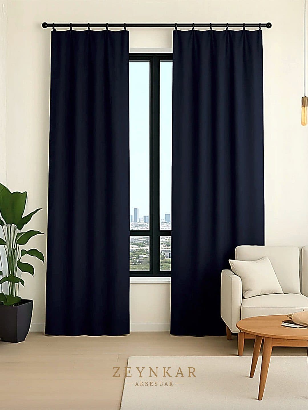 Premier Home Assos Fon Perde Lacivert - 140x270 cm