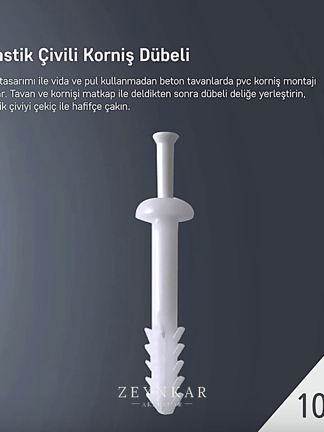 Slimflex Çivili Korniş Dübeli