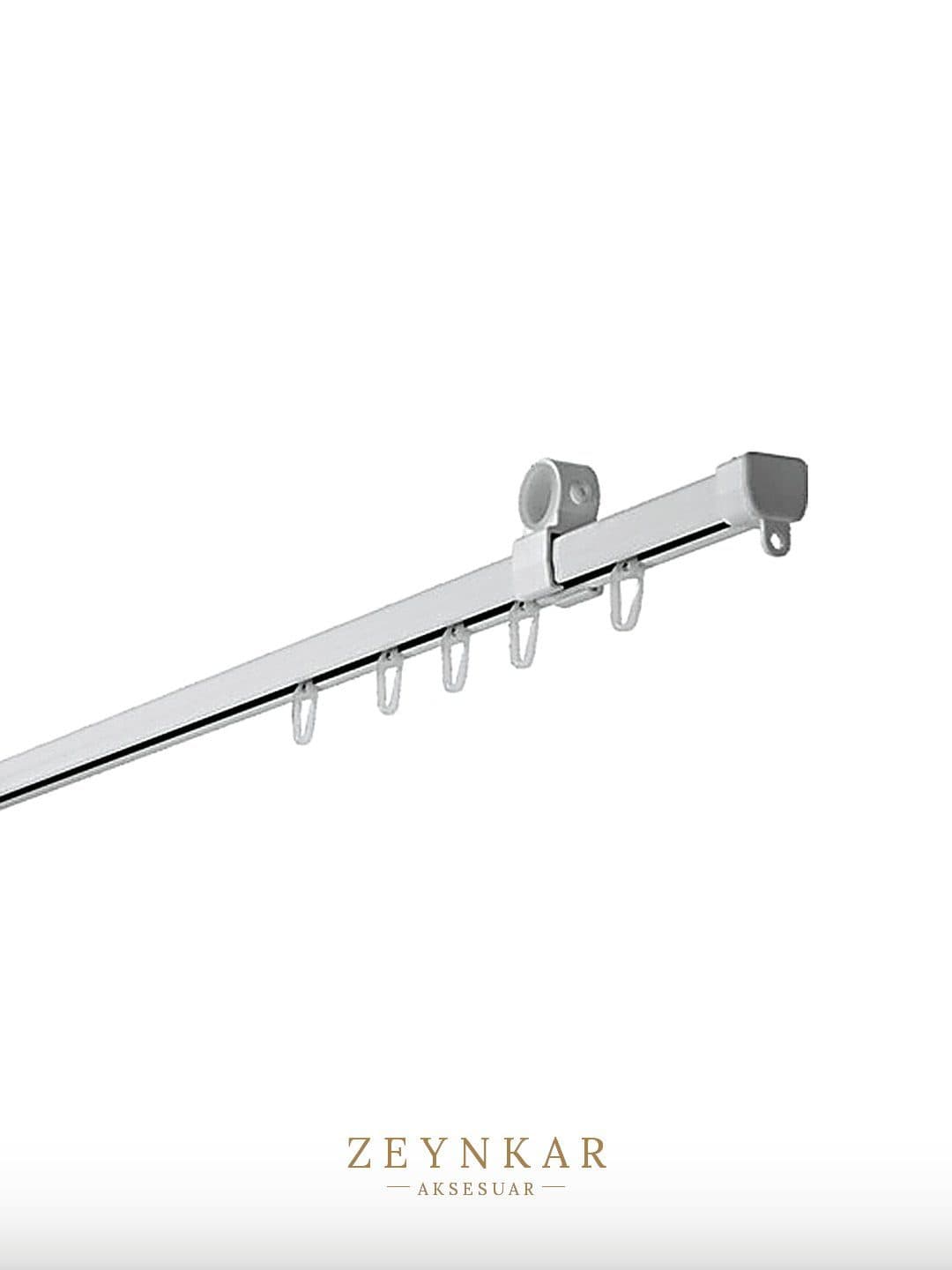 Linadora U Biçimli Perde Rayı 240 cm Beyaz - 240 cm