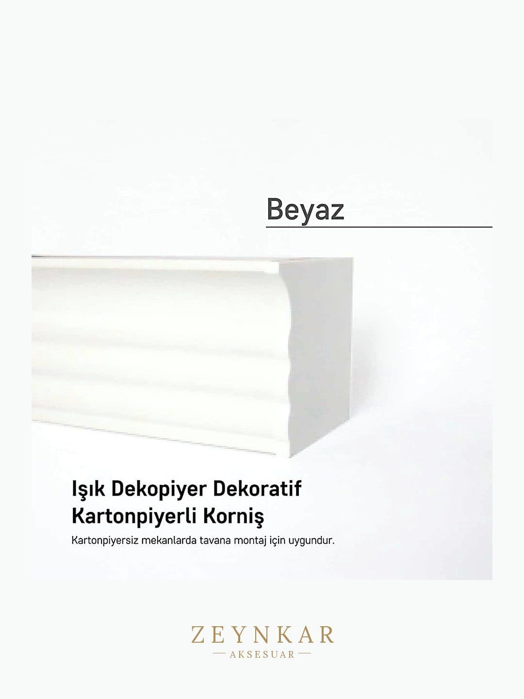 Slimflex Işık Panolu Perde Rayı Beyaz 150 cm - 150 cm